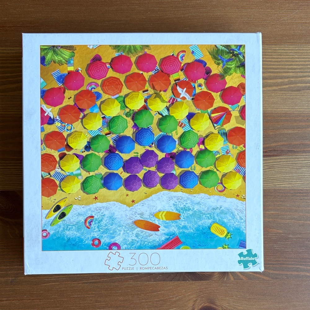 300 Piece Rainbow Umbrellas Jigsaw Puzzle
